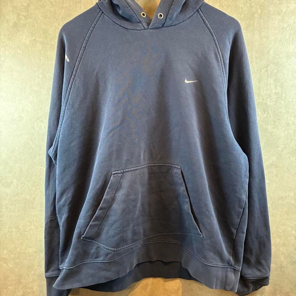Nike Men's Navy and Blue Hoodie